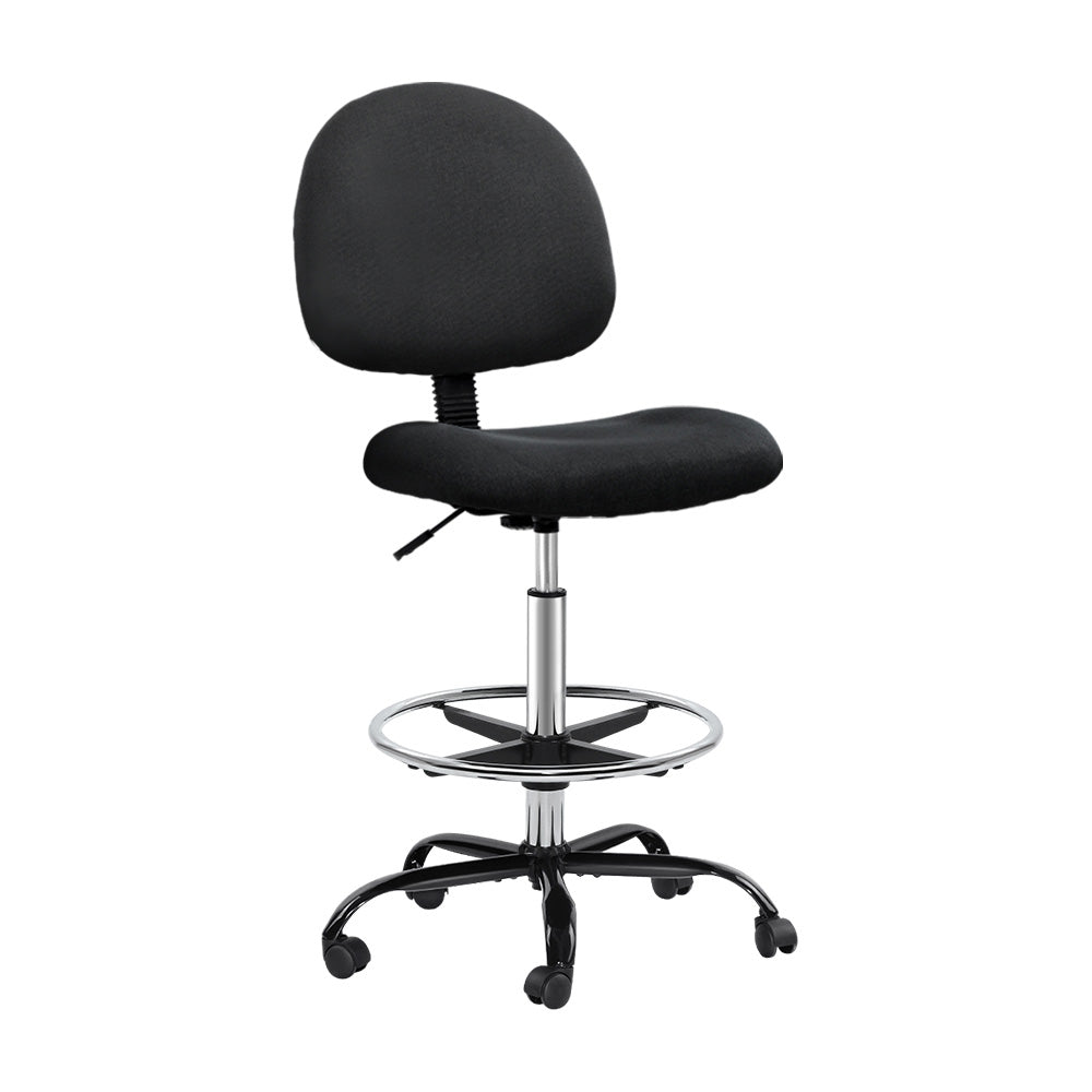 Marlook Office Chair Drafting Stool Fabric Chairs Black