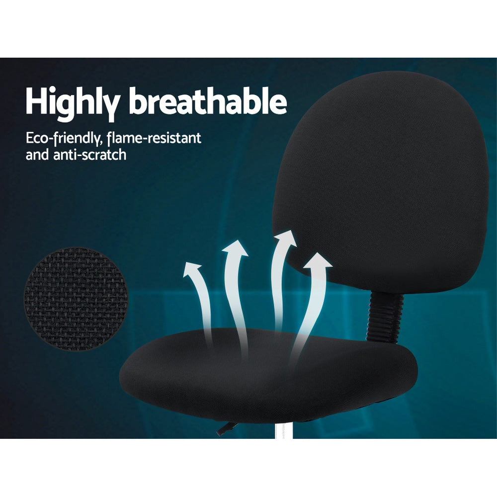 Marlook Office Chair Drafting Stool Fabric Chairs Black