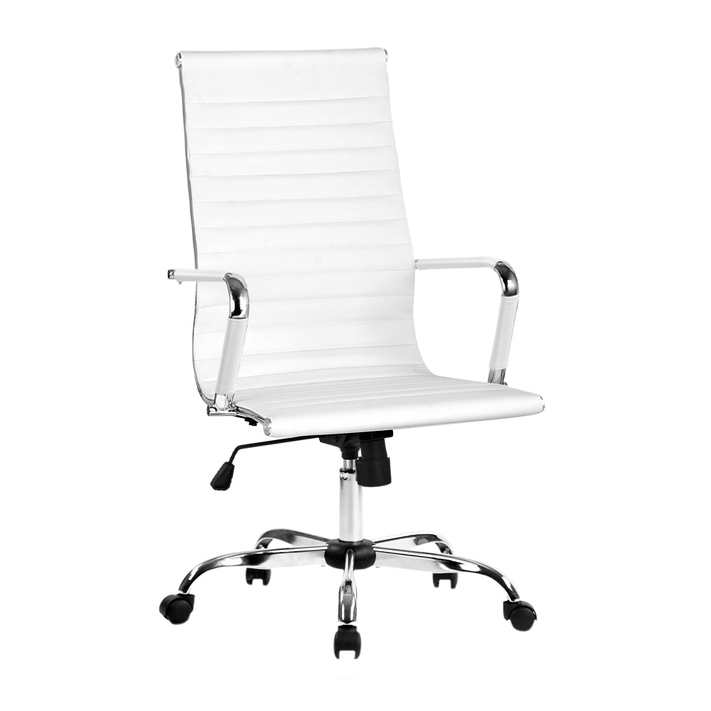 Marlook Office Chair Conference Chairs PU Leather High Back White