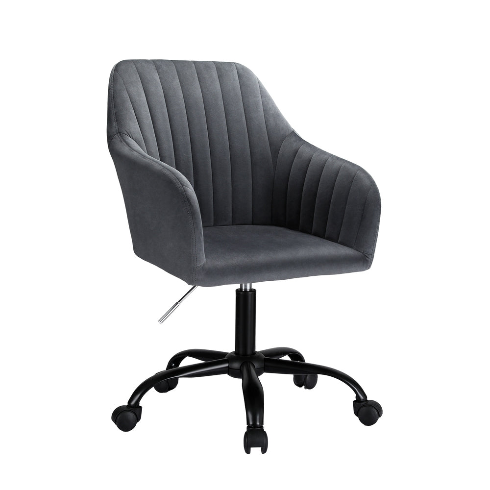 Marlook Office Chair Velvet Seat Dark Grey