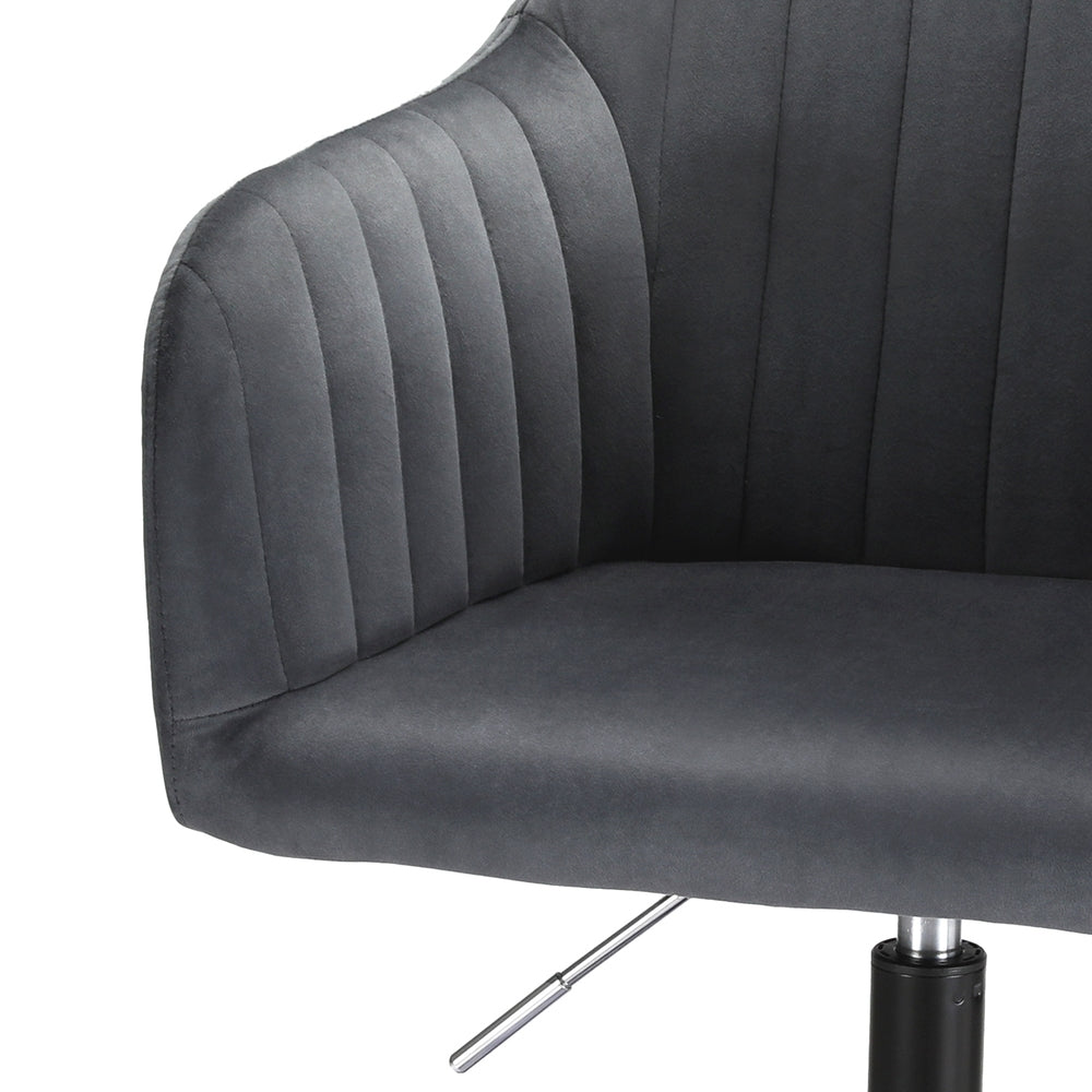 Marlook Office Chair Velvet Seat Dark Grey