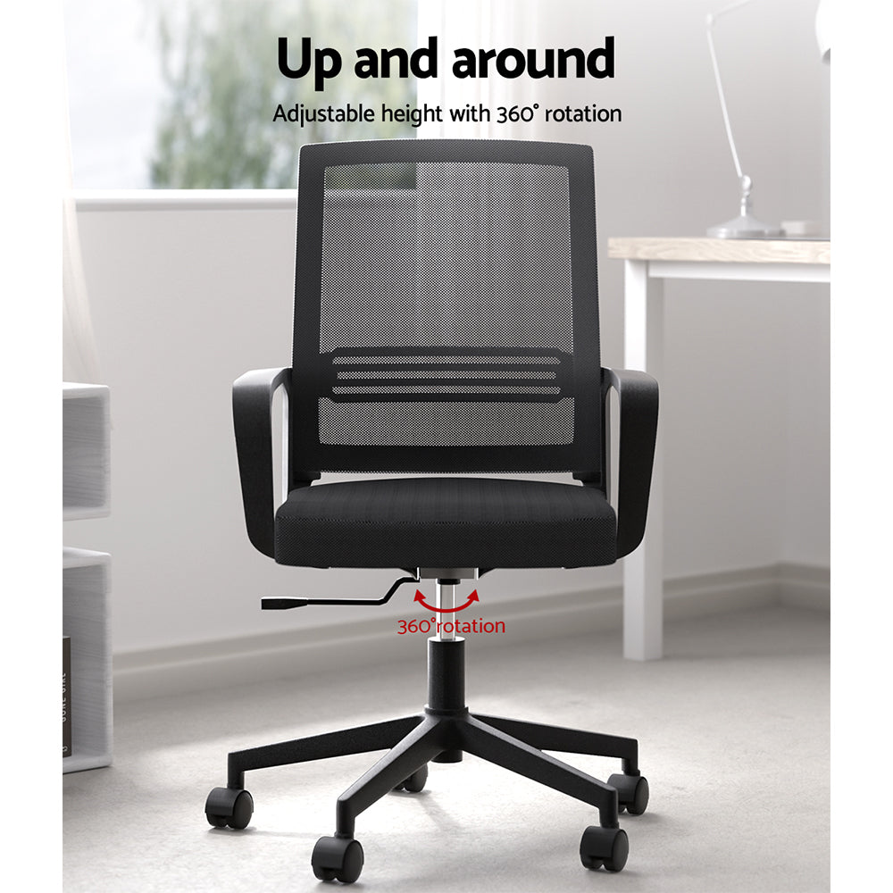 Marlook Mesh Office Chair Computer Gaming Desk Chairs Work Study Mid Back Black