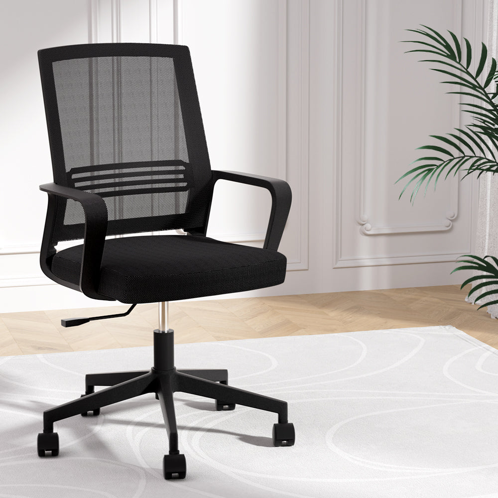 Marlook Mesh Office Chair Computer Gaming Desk Chairs Work Study Mid Back Black
