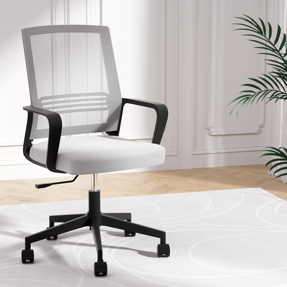 Marlook Mesh Office Chair Computer Gaming Desk Chairs Work Study Mid Back Grey