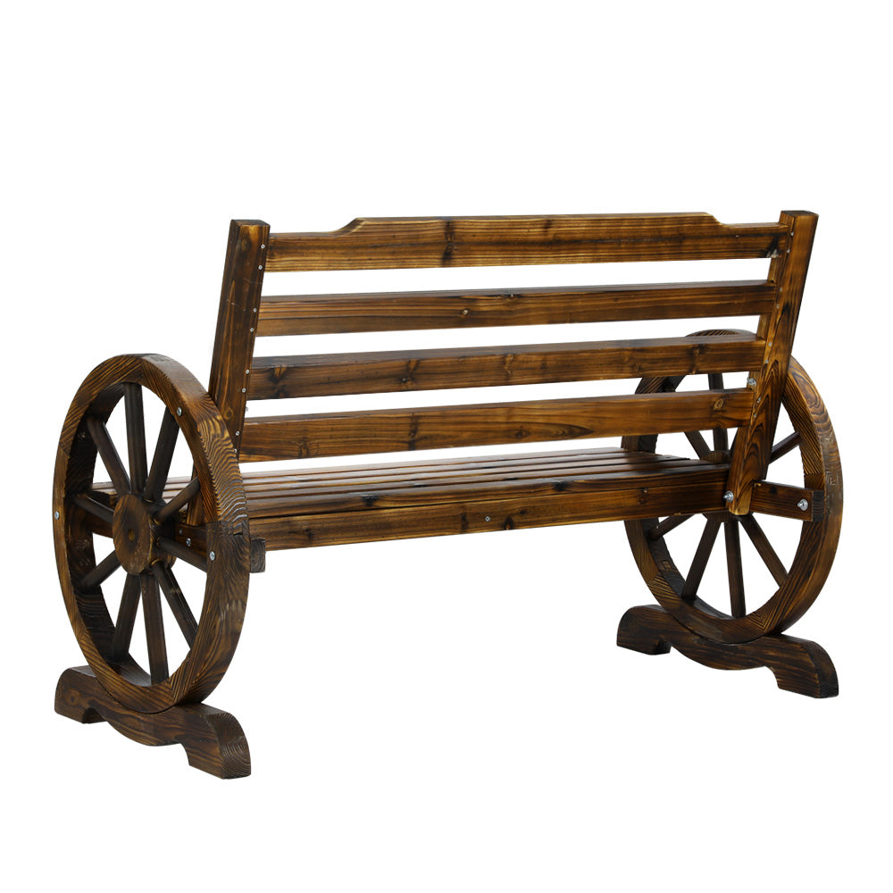 Marlook Wooden Garden Bench Seat Outdoor Furniture Wagon Chair Patio Lounge