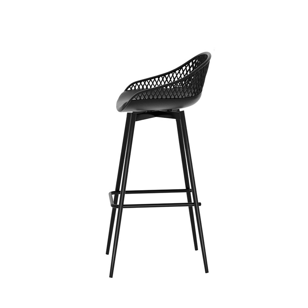 Marlook 4-Piece Outdoor Bar Stools Plastic Metal Dining Chair Balcony