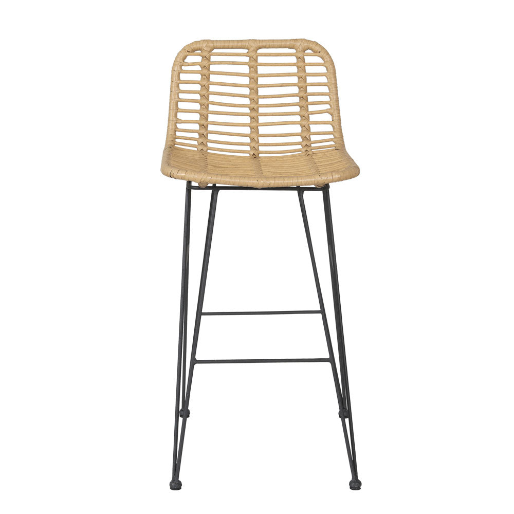 Marlook 2 Piece Outdoor Bar Stools Wicker Dining Rattan Chair