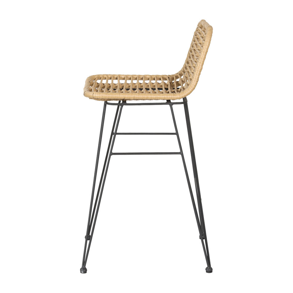 Marlook 2 Piece Outdoor Bar Stools Wicker Dining Rattan Chair