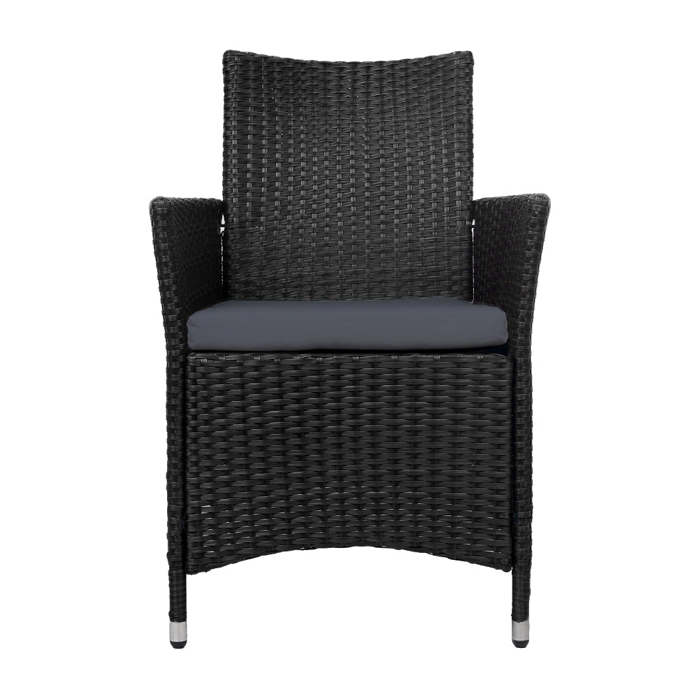 Marlook Outdoor Dining Chairs Patio Furniture Wicker Garden Cushion Idris 2PC