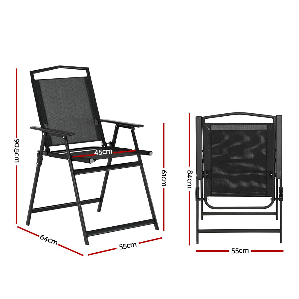 Marlook Outdoor Chairs Portable Folding Camping Chair Steel Patio Furniture