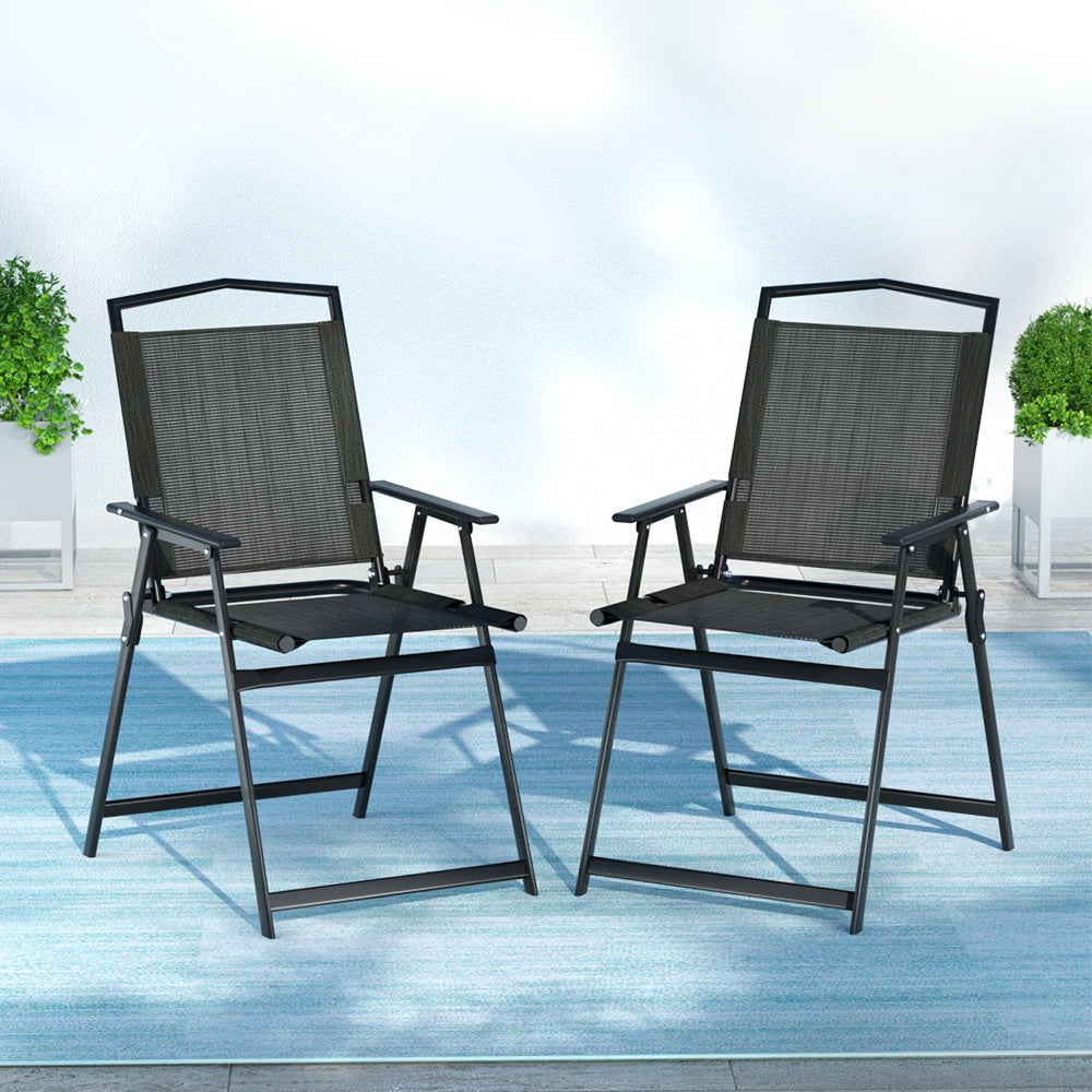 Marlook Outdoor Chairs Portable Folding Camping Chair Steel Patio Furniture