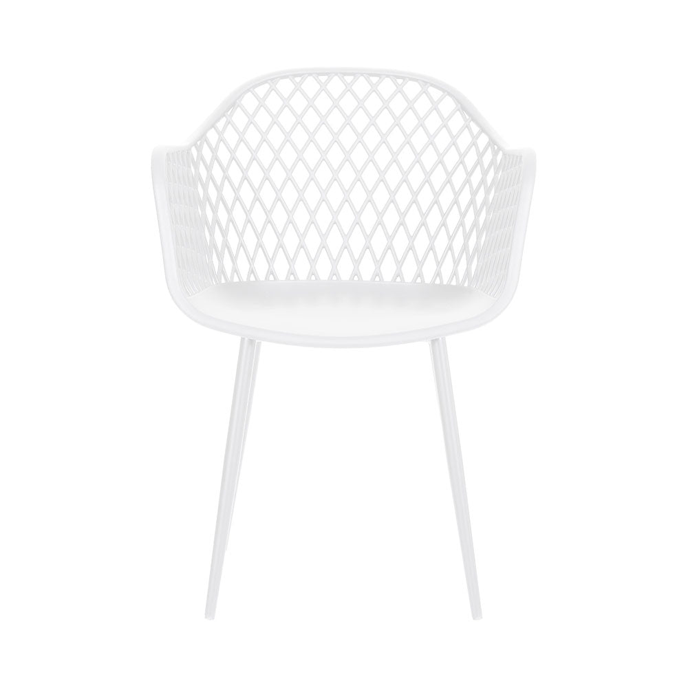 Marlook 4PC Outdoor Dining Chairs PP Lounge Chair Patio Furniture Garden White