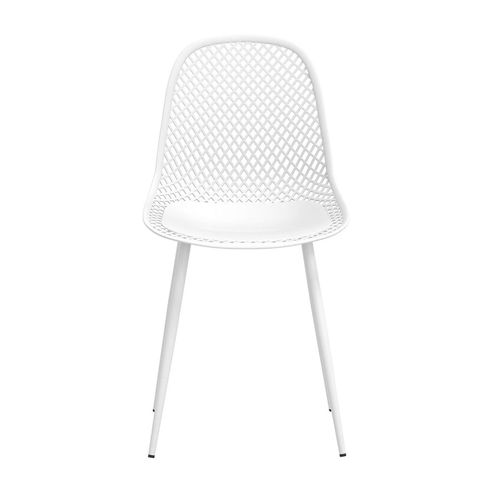 Marlook 4PC Outdoor Dining Chairs PP Lounge Chair Patio Garden Furniture White