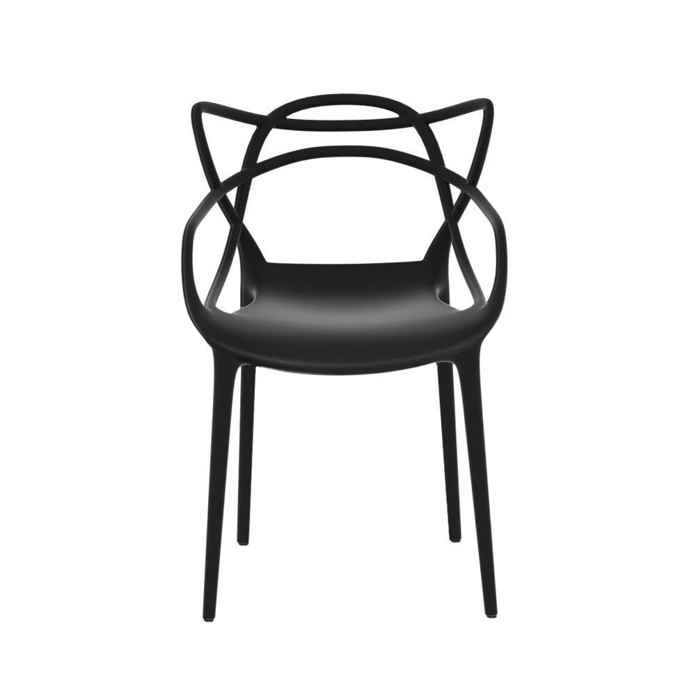 Marlook 4PC Outdoor Dining Chairs PP Portable Stackable Chair Patio Furniture