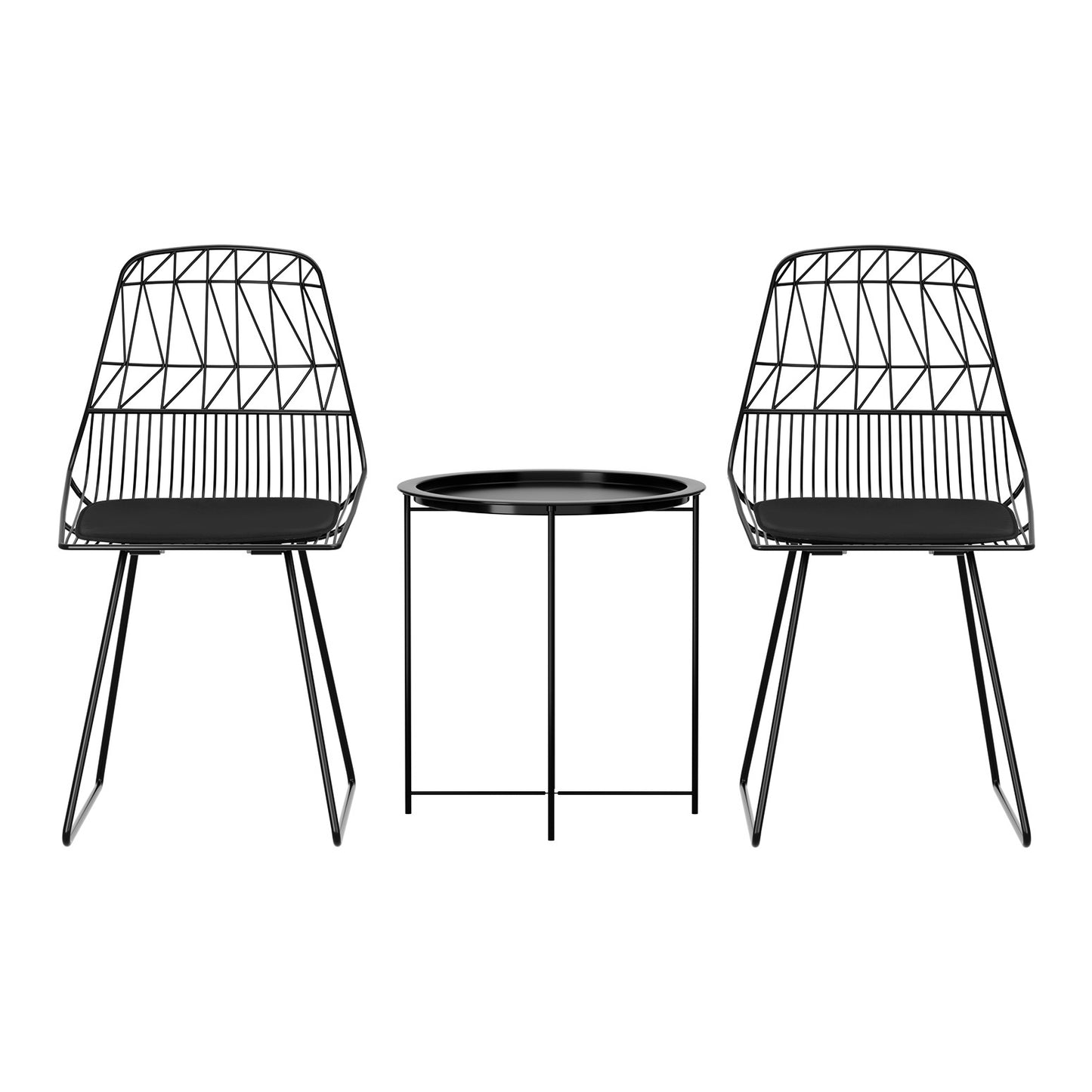 Marlook 3PC Outdoor Bistro Set Patio Furniture Lounge Chairs Table Garden