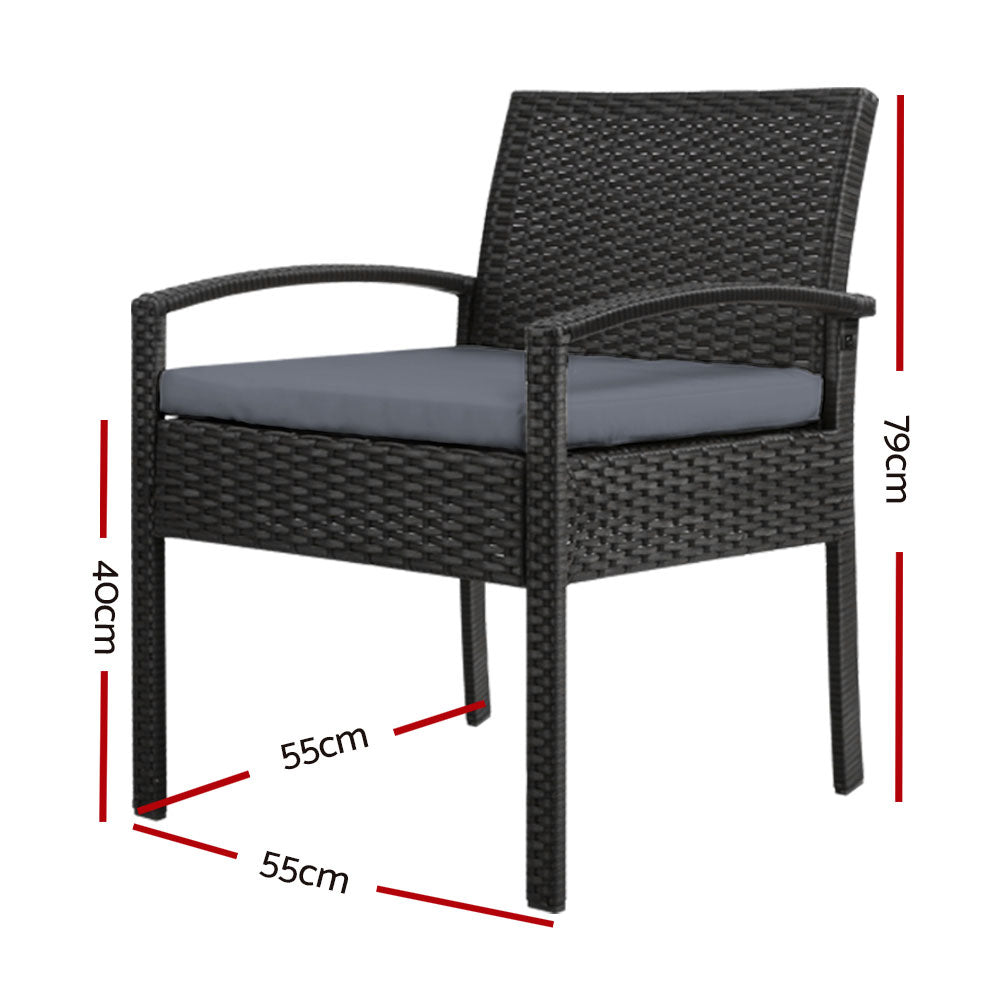 Marlook Outdoor Dining Chairs Patio Furniture Rattan Lounge Chair Cushion Felix