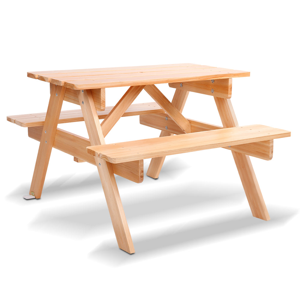 Marlook Kids Outdoor Table and Chairs Picnic Bench Set Children Wooden