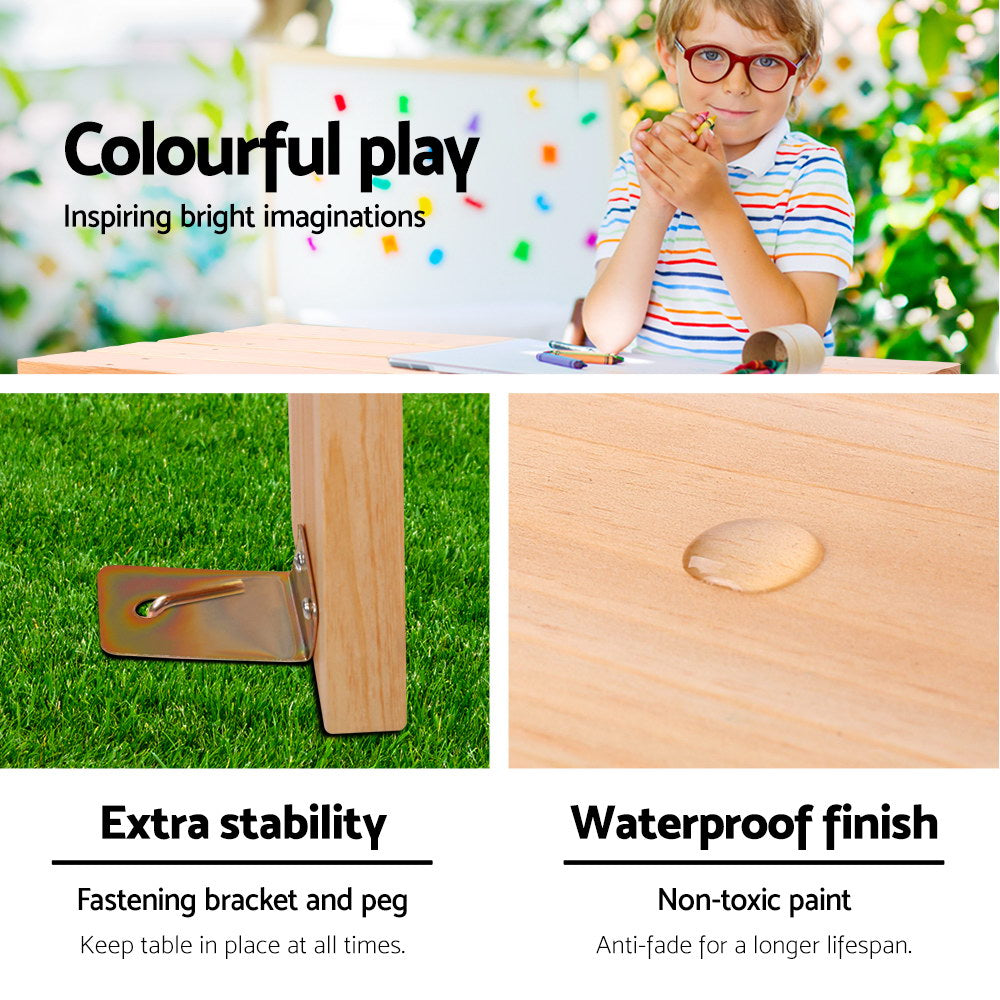 Marlook Kids Outdoor Table and Chairs Picnic Bench Set Children Wooden