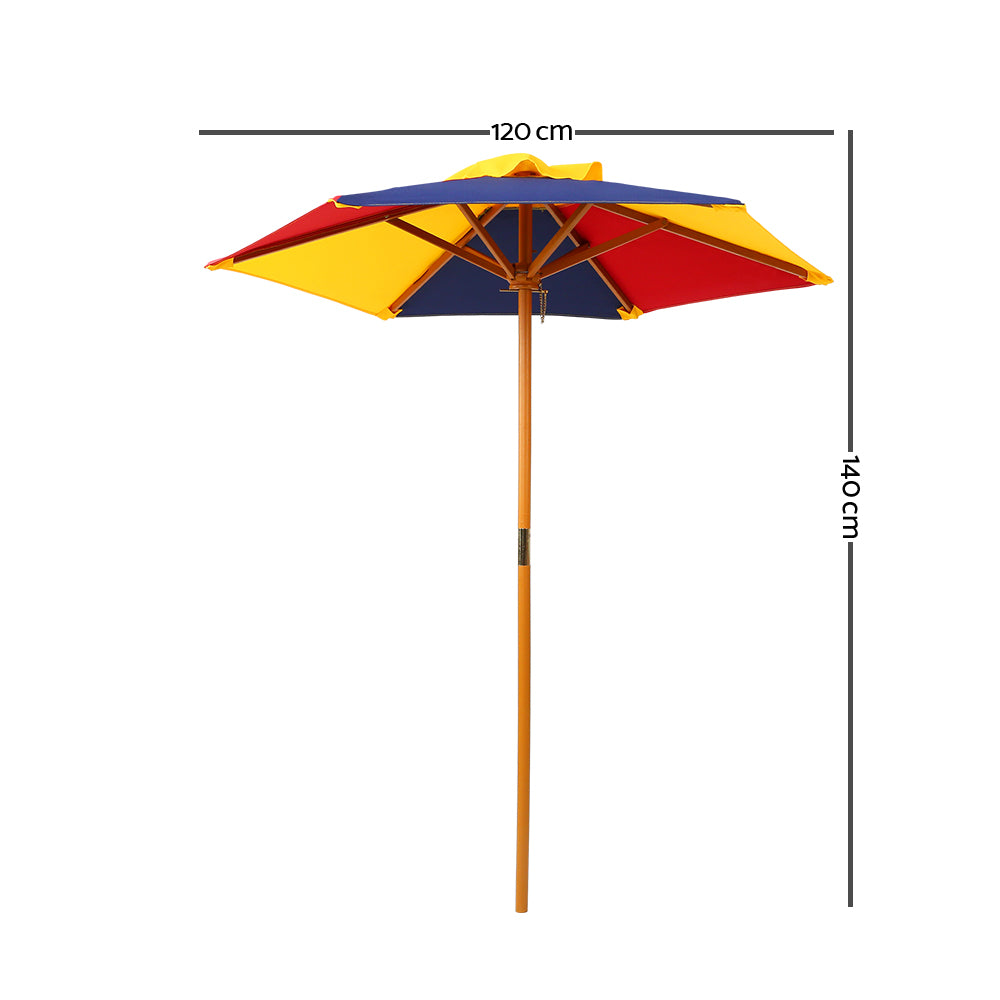 Marlook Kids Wooden Picnic Table Set with Umbrella