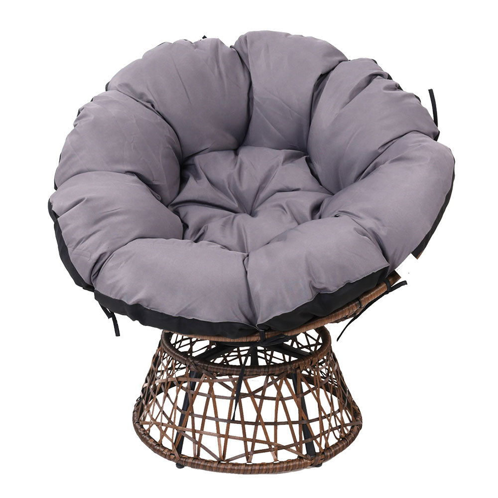 Marlook Outdoor Chairs Outdoor Furniture Papasan Chair Wicker Patio Garden Brown