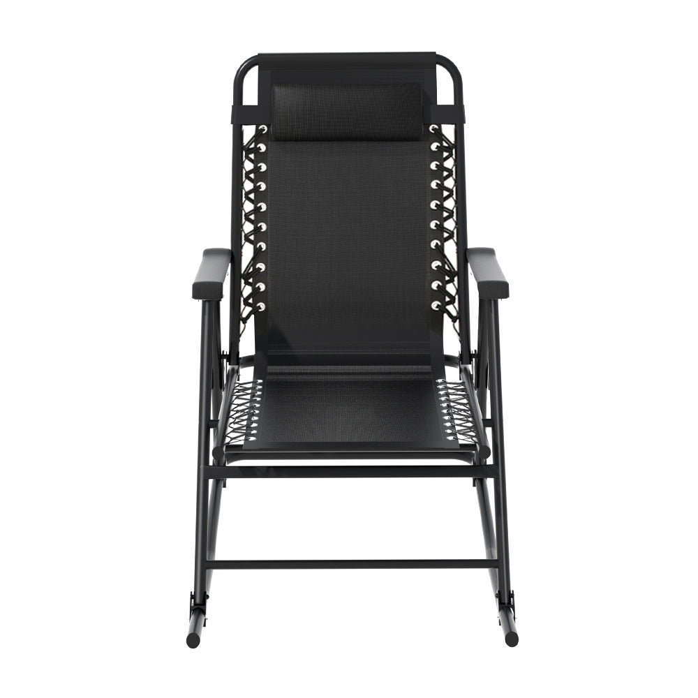Marlook Outdoor Rocking Chair Folding Reclining Recliner Patio Furniture Garden