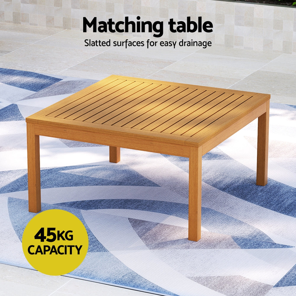 Marlook 4-Seater Outdoor Sofa Set Wooden Lounge Setting 5PCS