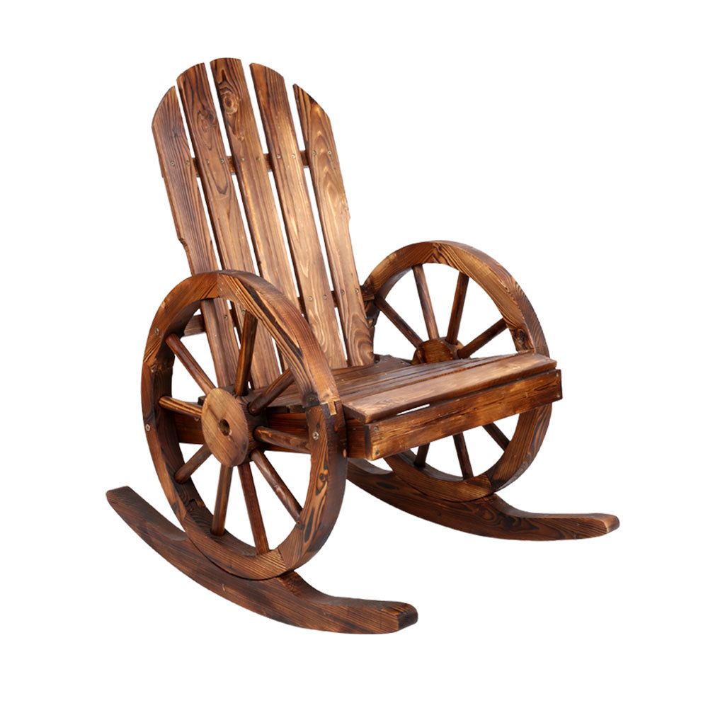 Marlook Wagon Wheels Rocking Chair - Brown