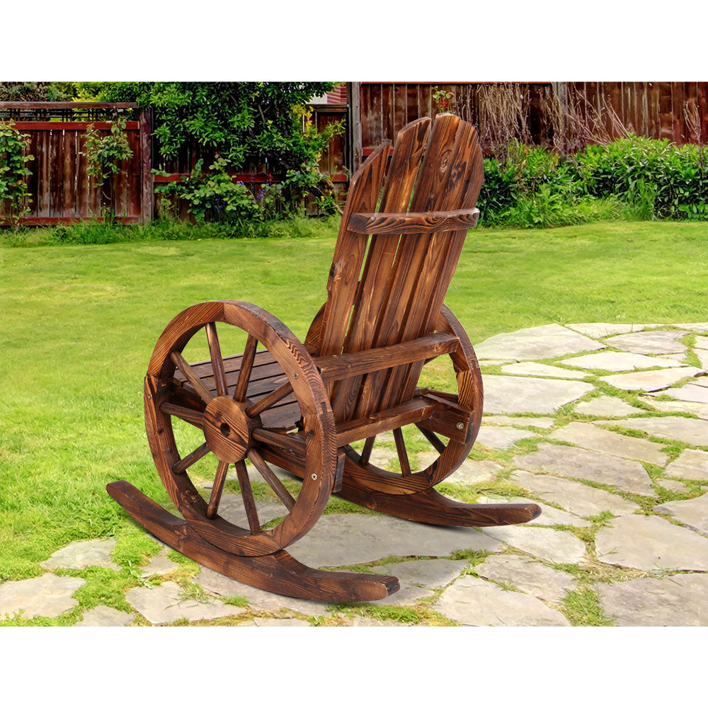 Marlook Wagon Wheels Rocking Chair - Brown