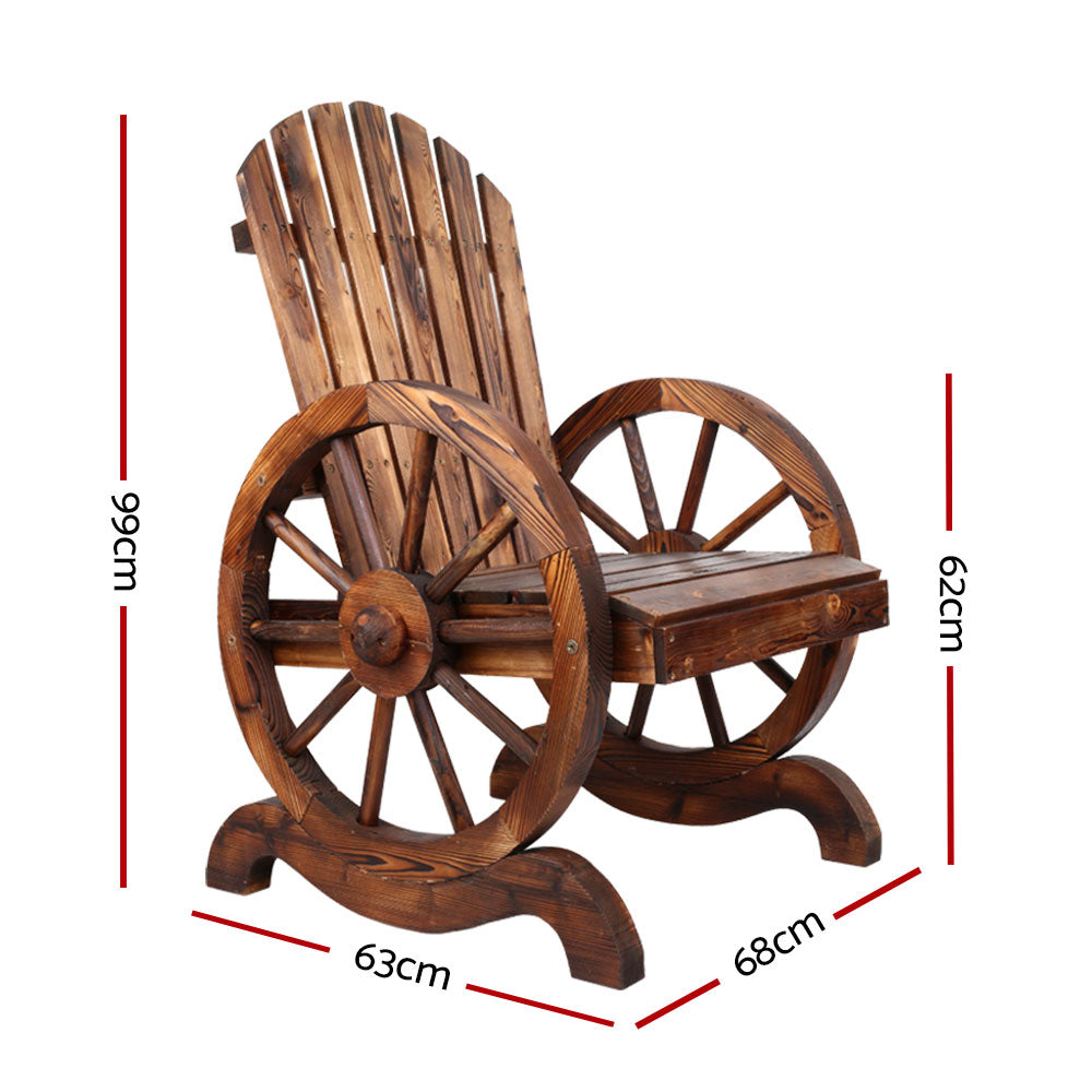 Marlook Wooden Wagon Chair Outdoor