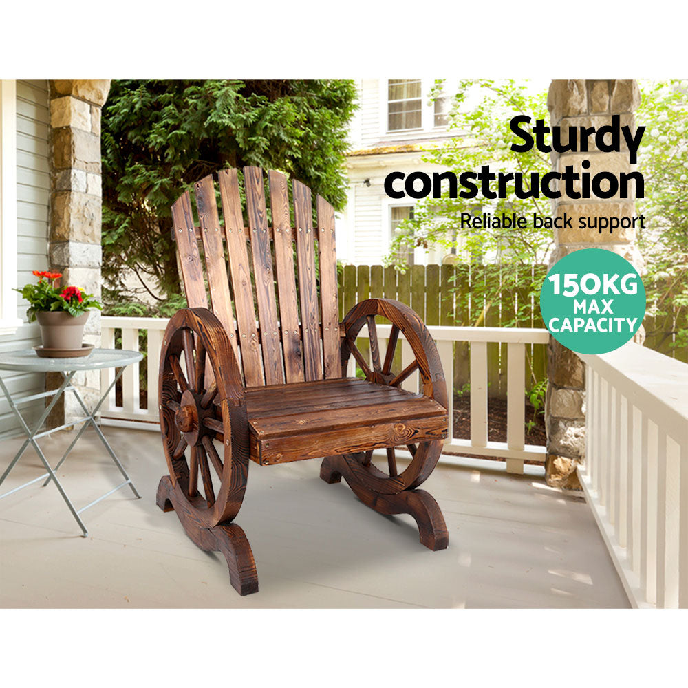 Marlook Wooden Wagon Chair Outdoor