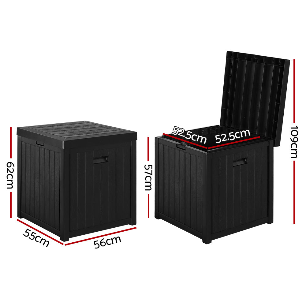 Marlook Outdoor Storage Box 195L Bench Seat Garden Deck Toy Tool Sheds