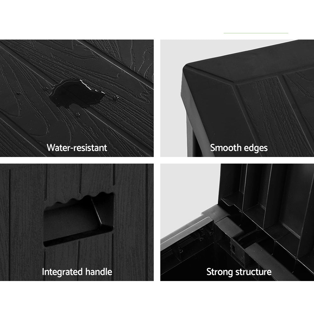 Marlook Outdoor Storage Box 195L Bench Seat Garden Deck Toy Tool Sheds