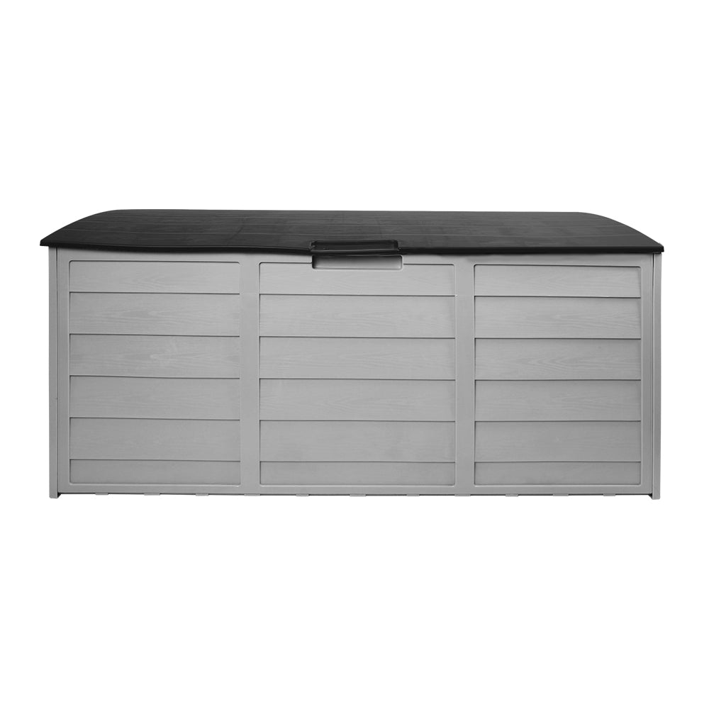 Marlook Outdoor Storage Box 290L Lockable Organiser Garden Deck Shed Tool Black