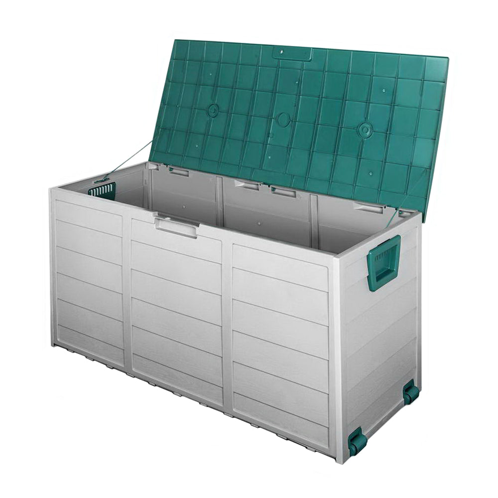 Marlook Outdoor Storage Box 290L Lockable Organiser Garden Deck Shed Tool Green