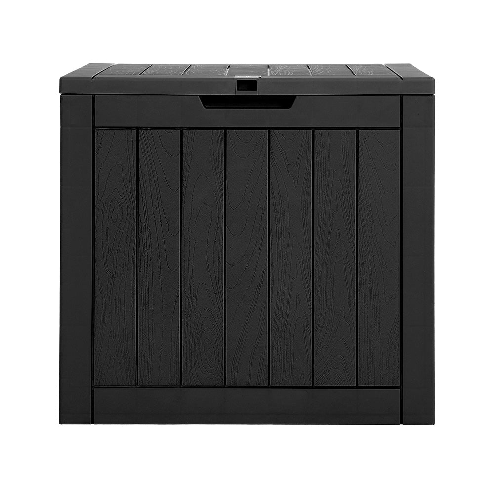 Marlook Outdoor Storage Box 118L Container Lockable Indoor Garden Toy Tool Shed Black