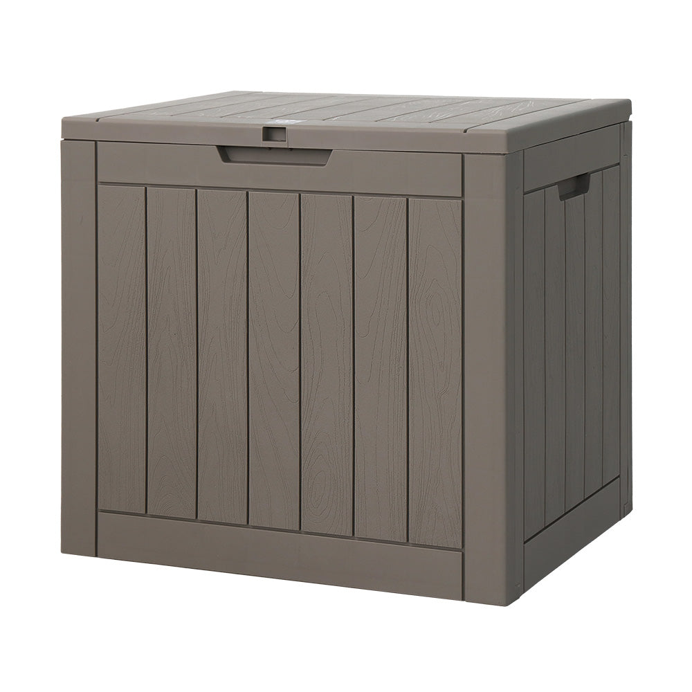 Marlook Outdoor Storage Box 118L Container Lockable Indoor Garden Toy Tool Shed Grey