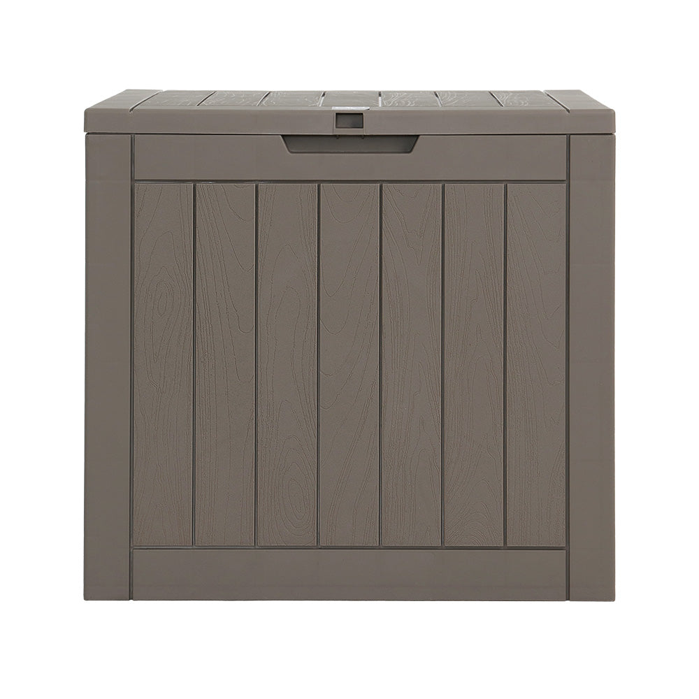 Marlook Outdoor Storage Box 118L Container Lockable Indoor Garden Toy Tool Shed Grey