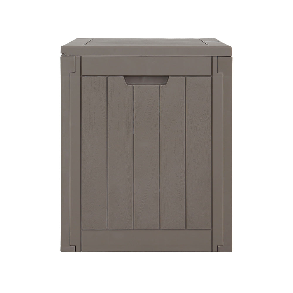 Marlook Outdoor Storage Box 118L Container Lockable Indoor Garden Toy Tool Shed Grey