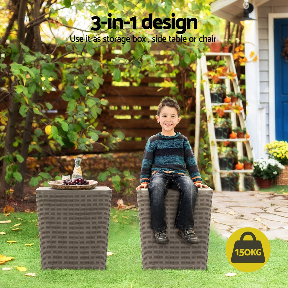 Marlook Outdoor Storage Box 43L Container Side Table Garden Bench Tool Sheds