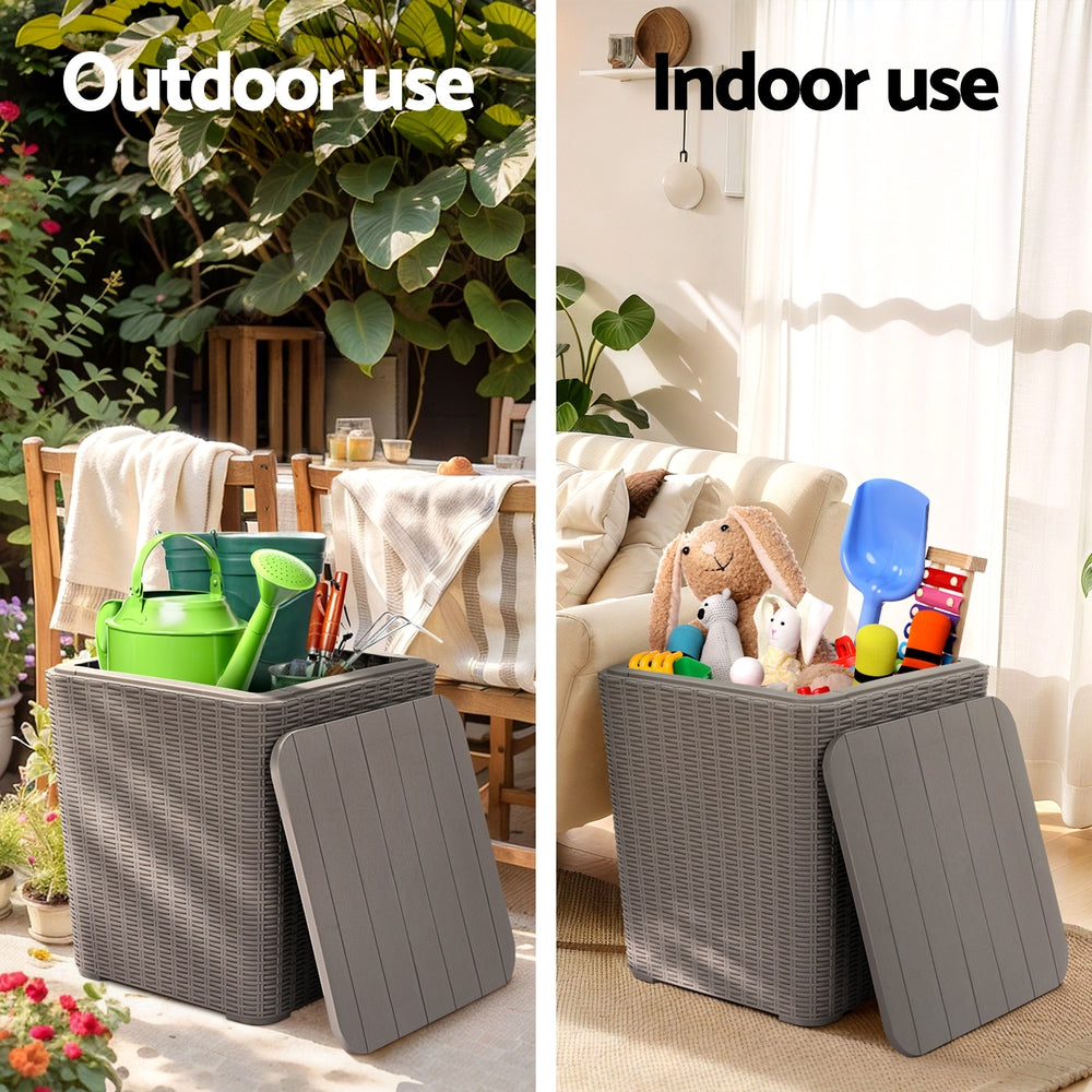 Marlook Outdoor Storage Box 43L Container Side Table Garden Bench Tool Sheds