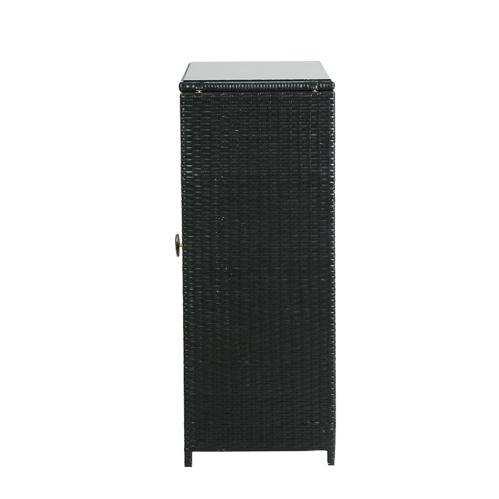 Marlook Outdoor Storage Cabinet Box Garage Wicker Shelf Chest Garden Shed Tools