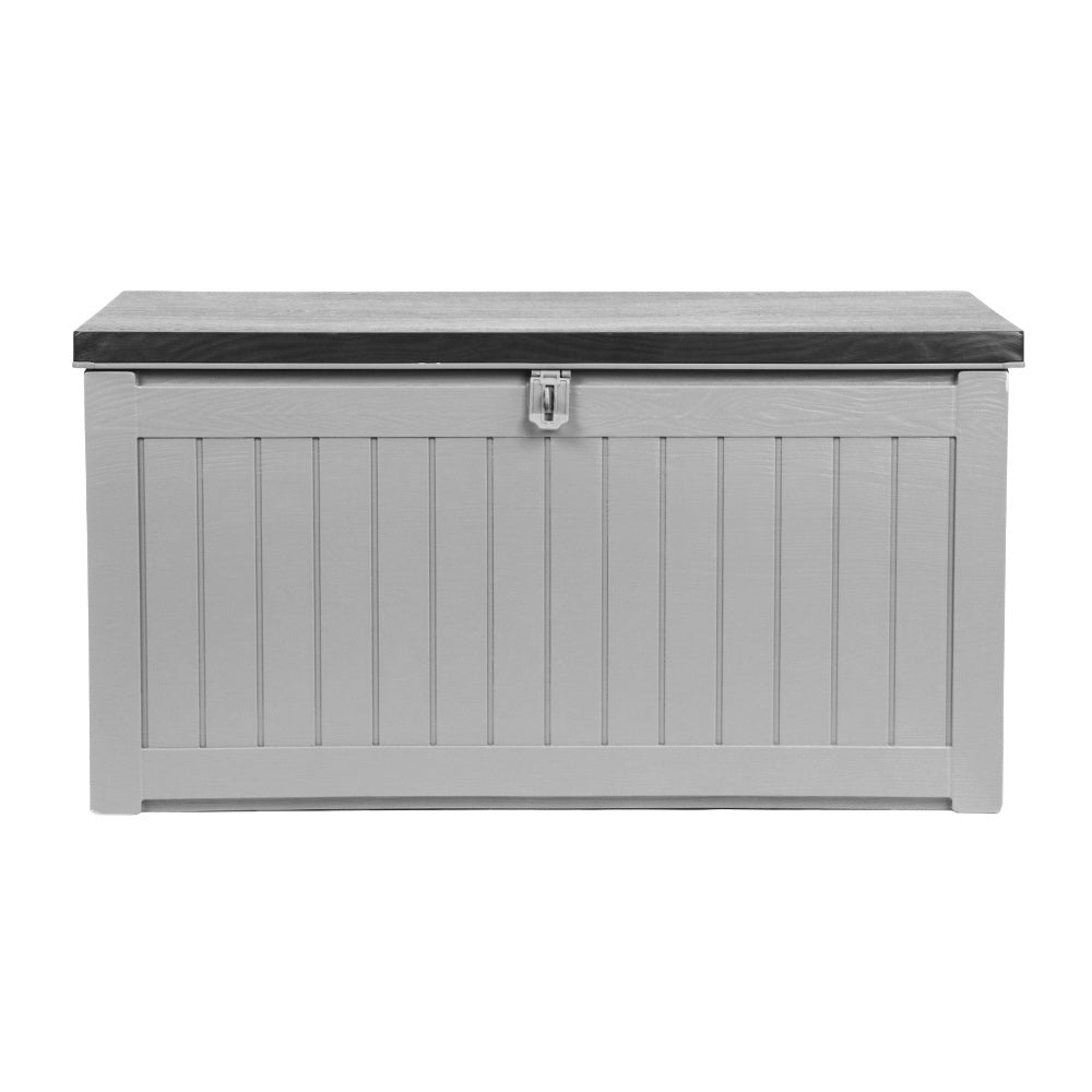 Marlook Outdoor Storage Box 190L Container Lockable Garden Bench Tool Shed Black