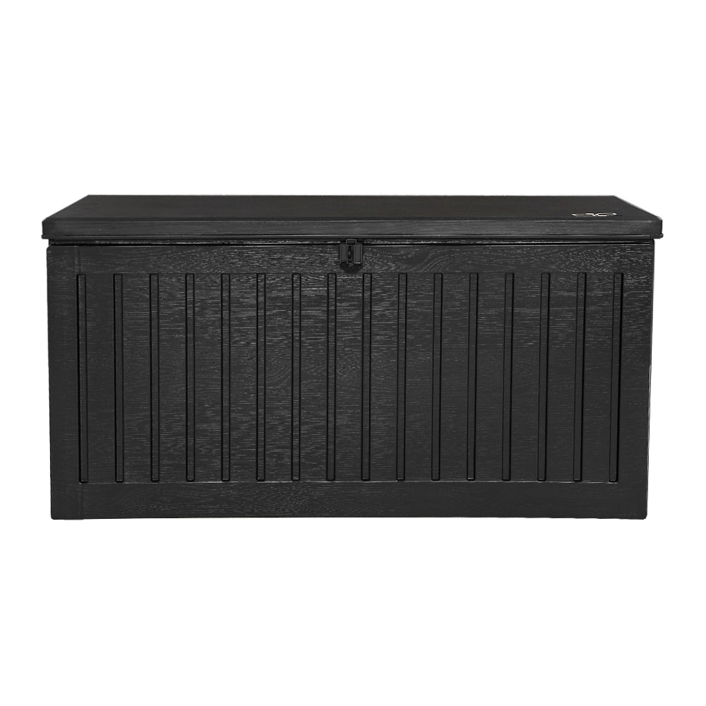 Marlook Outdoor Storage Box 270L Container Lockable Garden Bench Tool Shed Black