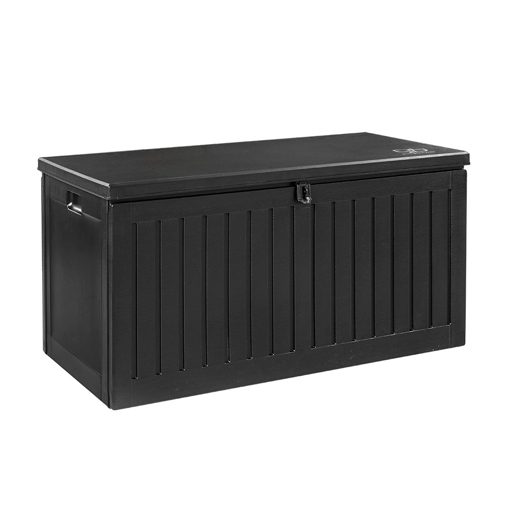 Marlook Outdoor Storage Box 270L Container Lockable Garden Bench Tool Shed Black