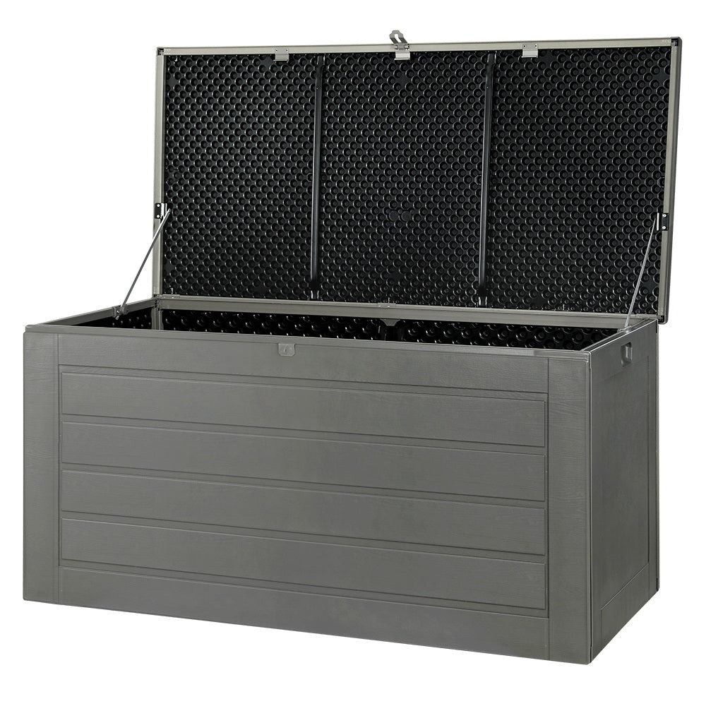 Marlook Outdoor Storage Box 680L Container Lockable Garden Bench Tool Shed Black