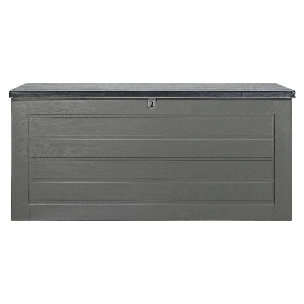 Marlook Outdoor Storage Box 680L Container Lockable Garden Bench Tool Shed Black