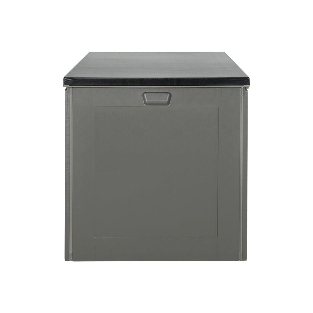 Marlook Outdoor Storage Box 680L Container Lockable Garden Bench Tool Shed Black
