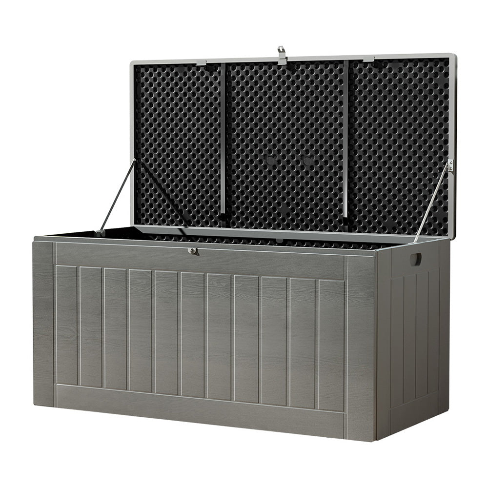 Marlook Outdoor Storage Box 830L Container Lockable Garden Bench Tool Shed Black