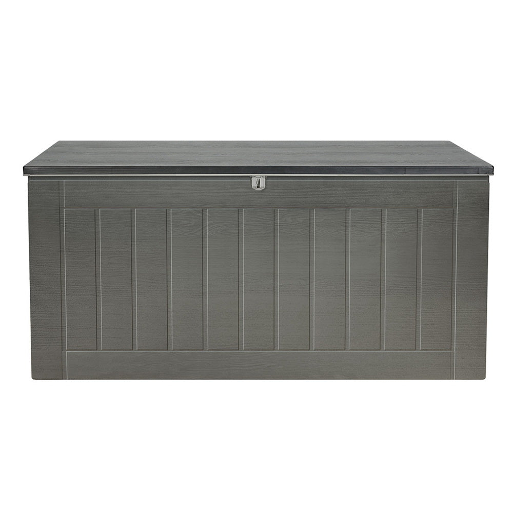 Marlook Outdoor Storage Box 830L Container Lockable Garden Bench Tool Shed Black