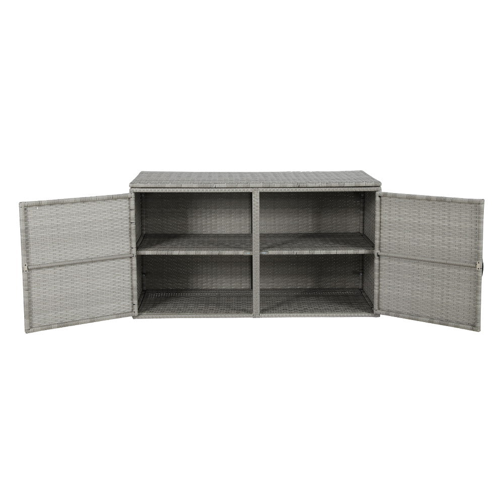 Marlook Outdoor Storage Cabinet Box Deck Wicker Shelf Chest Garden Shed Tools